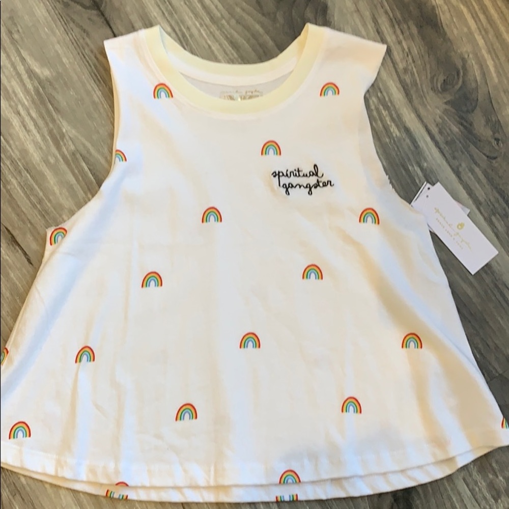 Adorable cropped Spiritual Gangster tank NWT
